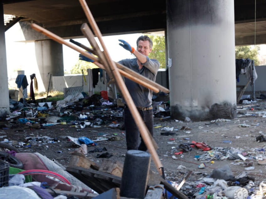 California Governor Newsom Visits Encampment in Berkeley