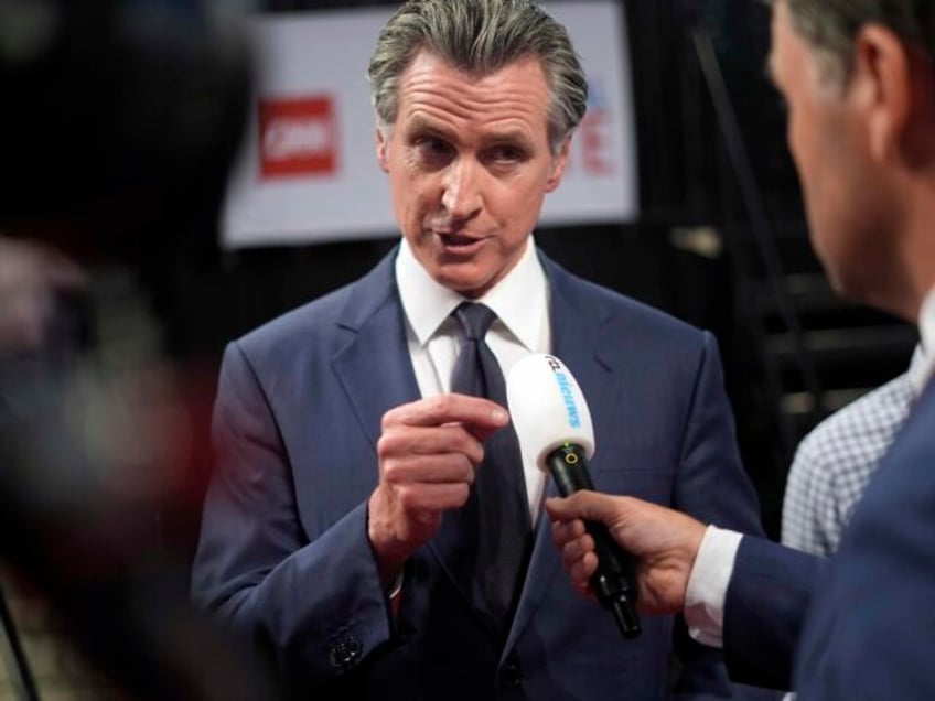 Gavin Newsom at CNN debate (Pablo Martinez Monsivais / Associated Press)