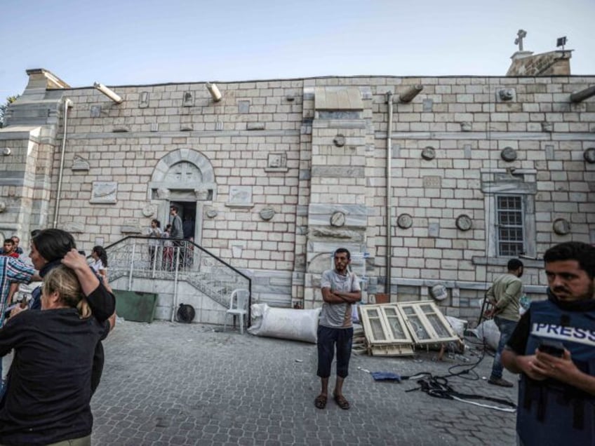 gaza church not bombed but israeli airstrike targeting hamas nearby caused damage casualties