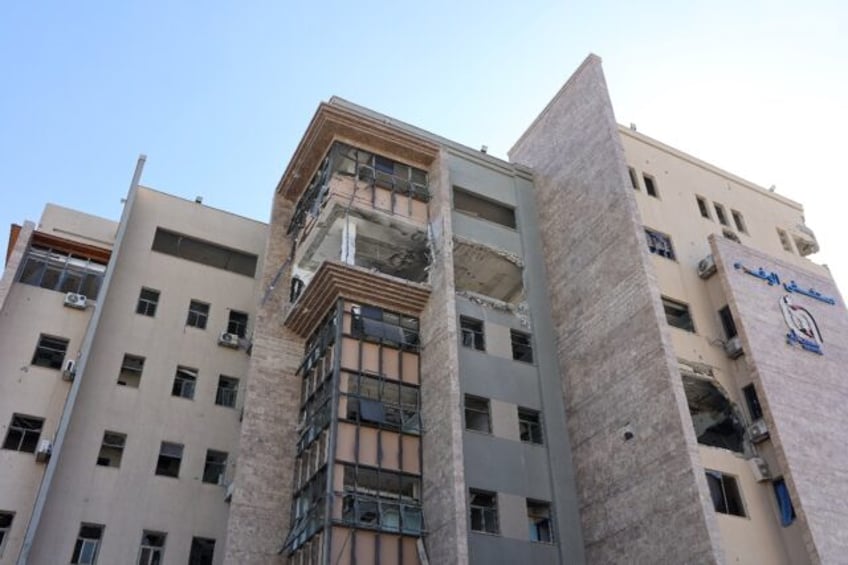 Damage at the Al-Wafaa Hospital in central Gaza, pictured on December 29