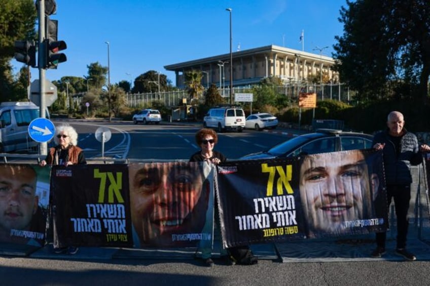 Protesters call for a deal to secure the release of hostages held by Hamas