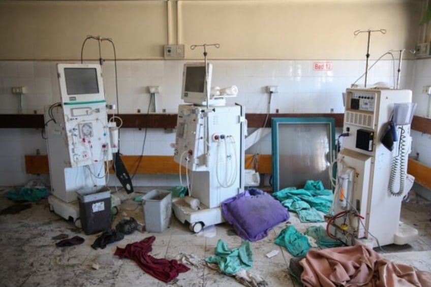 The destruction in the dialysis unit at Gaza's devastated Al-Shifa hospital on April 3, 20