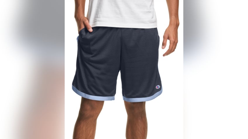 Throw on a pair of basketball shorts to help you stay comfortable when playing. 