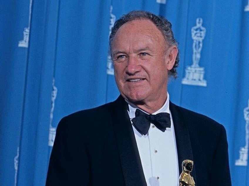 Gene Hackman holds his Oscar at the 65th Academy Awards in Los Angeles. He won the Best Su