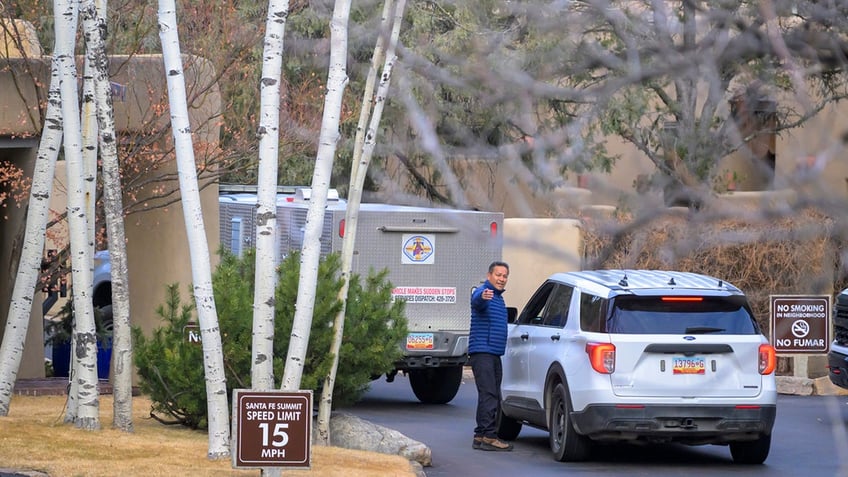 Gene Hackman's home is seen surrounded by police after his death