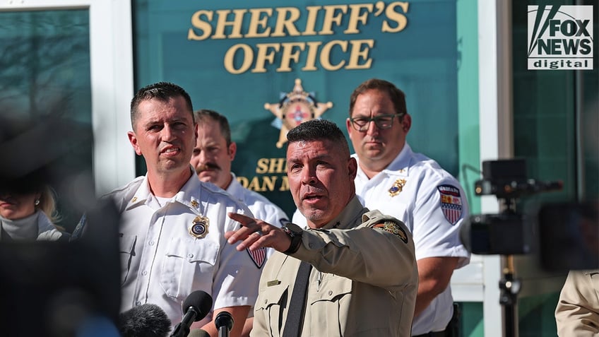 Mendoza speaking at a press conference regarding Gene Hackman's death.