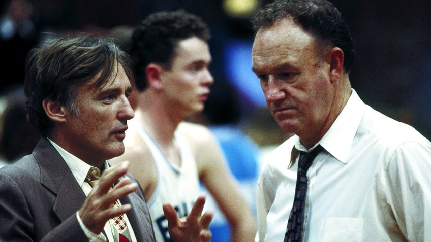 Gene Hackman appears in a classic film scene from Hoosiers before his death in 2025