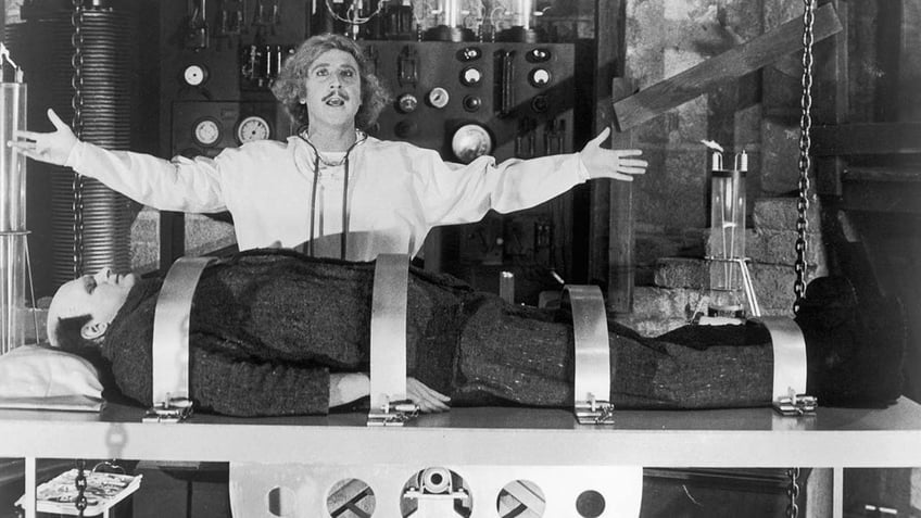 Actor Gene Wilder in character as Young Frankenstein