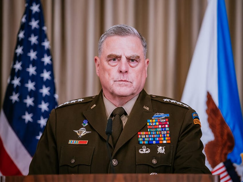 RAMSTEIN-MIESENBACH, GERMANY - SEPTEMBER 08: General Mark Milley attends a press conferenc