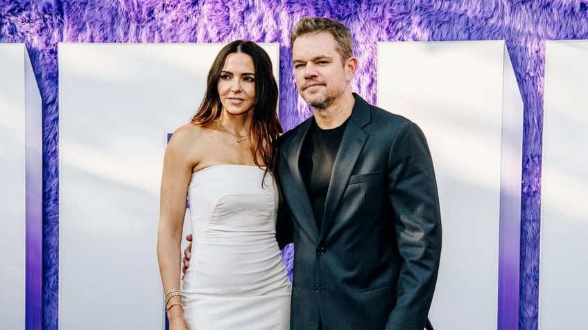 Luciana Barroso and Matt Damon at the "IF" premiere