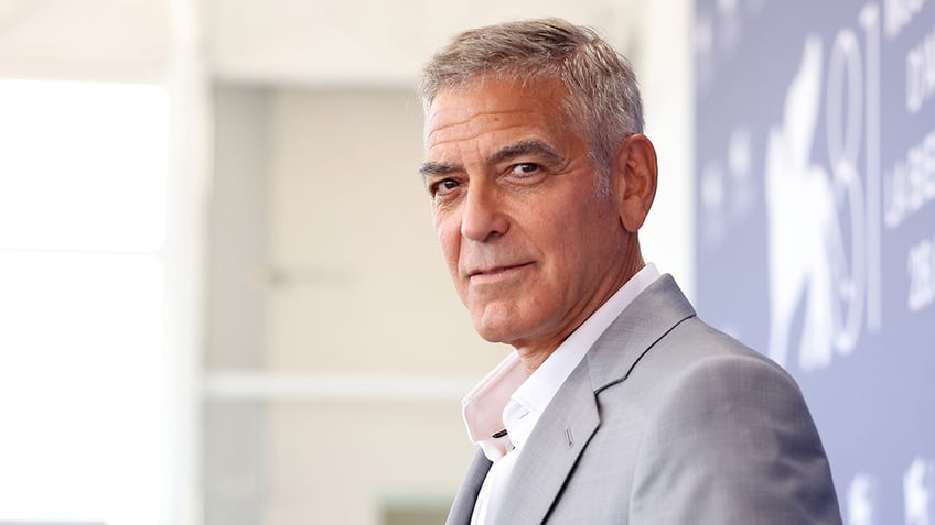 VENICE, ITALY - SEPTEMBER 01: George Clooney attends the "Wolfs" photocall during the 81st Venice International Film Festival at Palazzo del Casino on September 01, 2024 in Venice, Italy. (Photo by Franco Origlia/Getty Images)