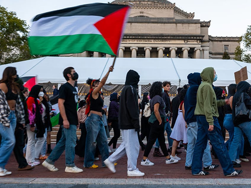 Columbia students participate in a rally in support of Palestine at the university on October 12, 2023 in New York City. A counter rally in support of Israel was also held by students across the lawn. Across the country and around the world, people are holding rallies and vigils for …