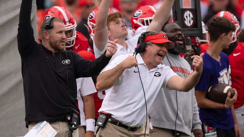 Kirby Smart on the sideline