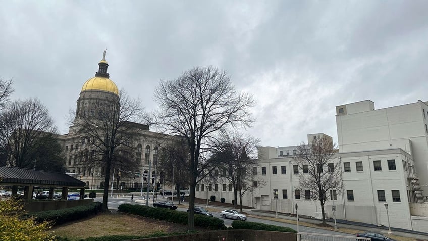 The Georgia Capitol and nearby buildings