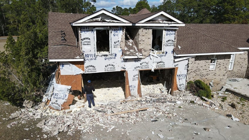 Destroyed house