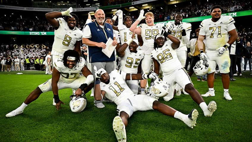 Georgia Tech players celebrate