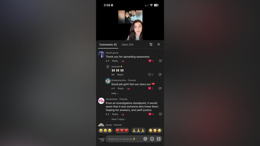 TikTok comments from Sarah Grace Patrick 