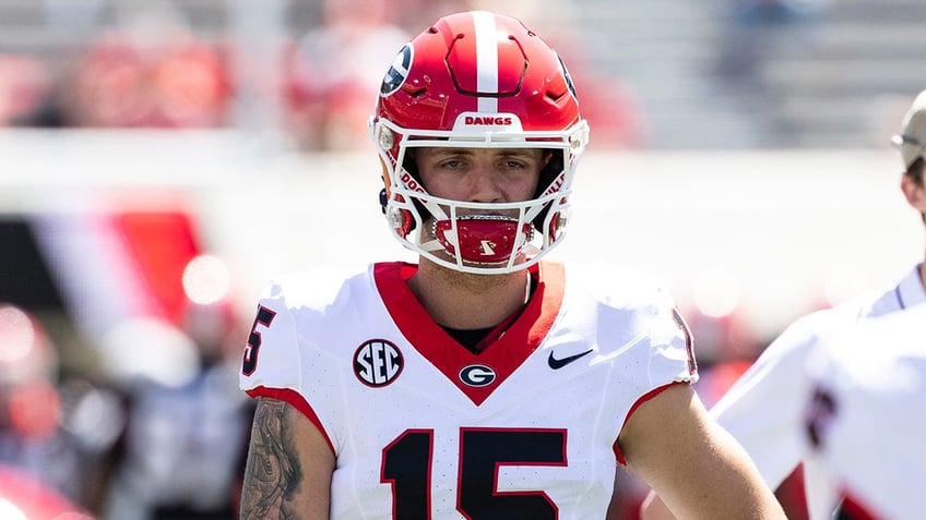 Carson Beck at spring game