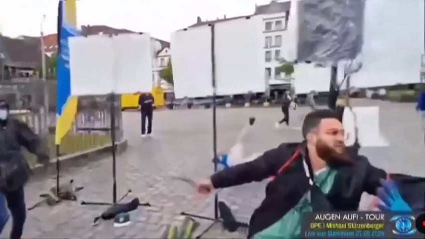 Germany stabbing attack seen on video frame