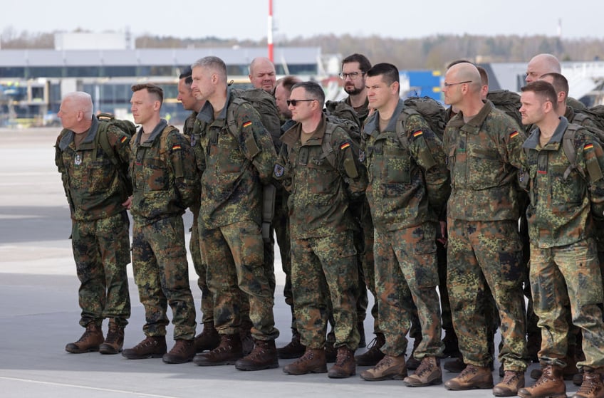 german troops start first major foreign deployment since the second world war