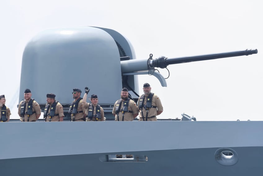 german warship shoots down drone in combat off lebanon