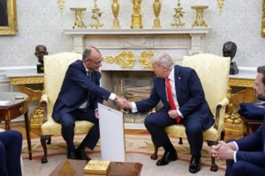 Germany's Friedrich Merz meets with Donald Trump in Oval Office