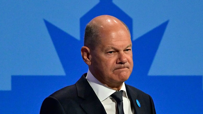 Scholz gives speech in Berlin