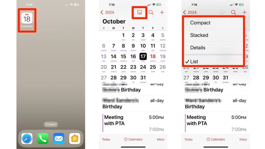 ios calendar 5