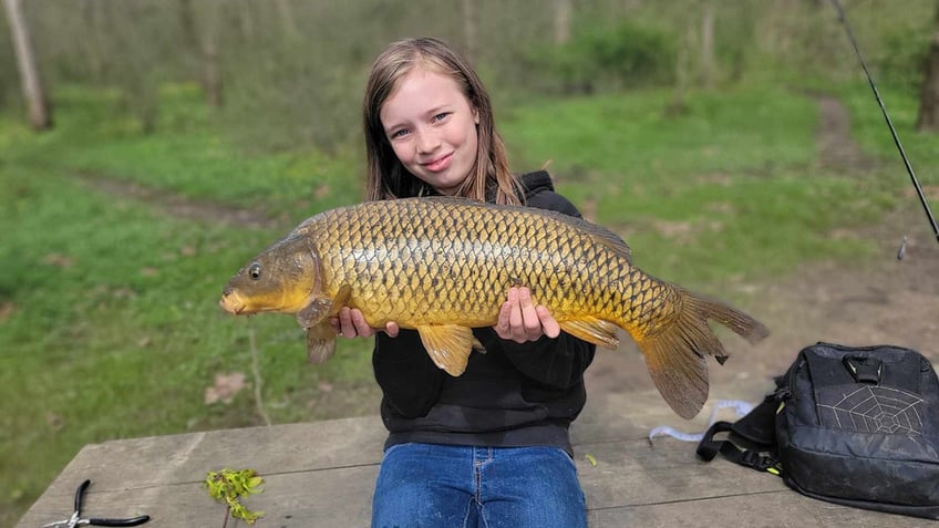 Lucy-with-large-fish