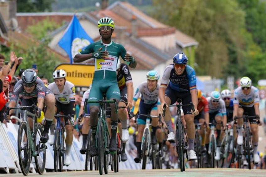 Eritrean Biniam Girmay won his second stage at the village where Charles de Gaulle is buri