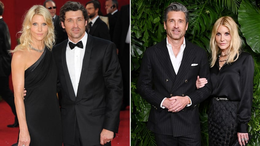 Patrick Dempsey with Jillian Fink then and now split