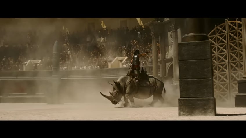 The rhino featured in Gladiator II