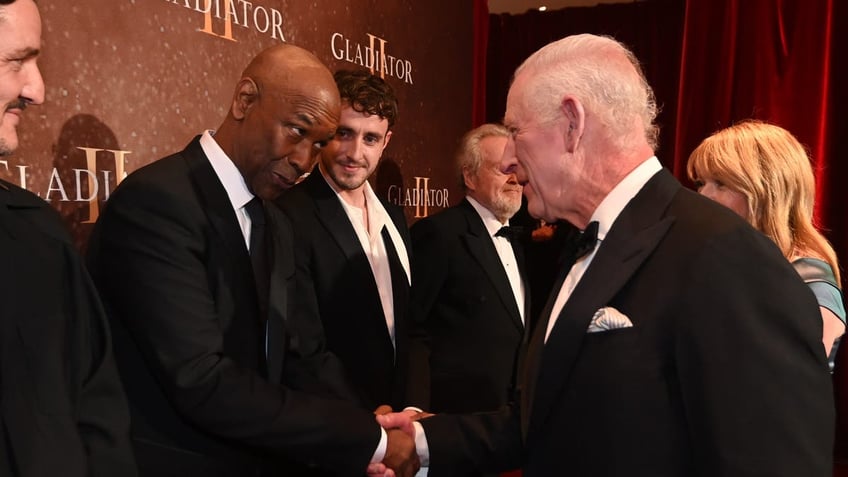 King Charles III Attends The Royal Film Performance Of "Gladiator II"