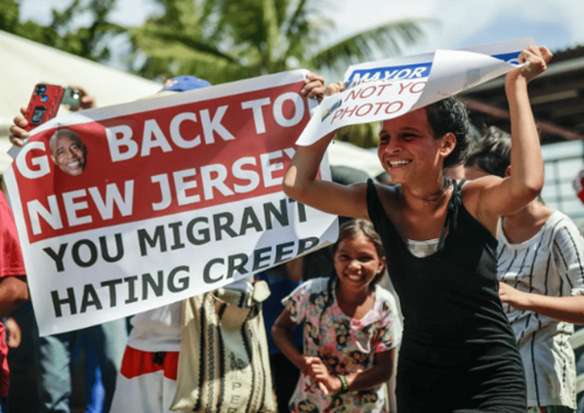 go back to jersey you migrant hating creep nyc mayor heckled in unusual trip to colombia
