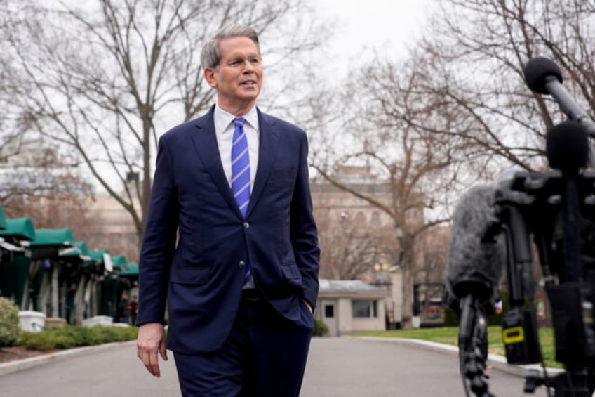 Scott Bessent, US treasury secretary, outside the White House in Washington, DC, US, on Th