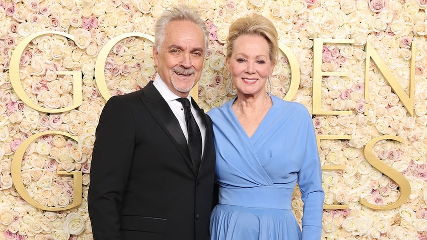 Hacks star Jean Smart wears blue dress to Golden Globes with Joe Pacheco