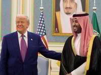 Golden swords and Arabian horses: Saudi Arabia’s crown prince gives Trump a lavish royal welcome