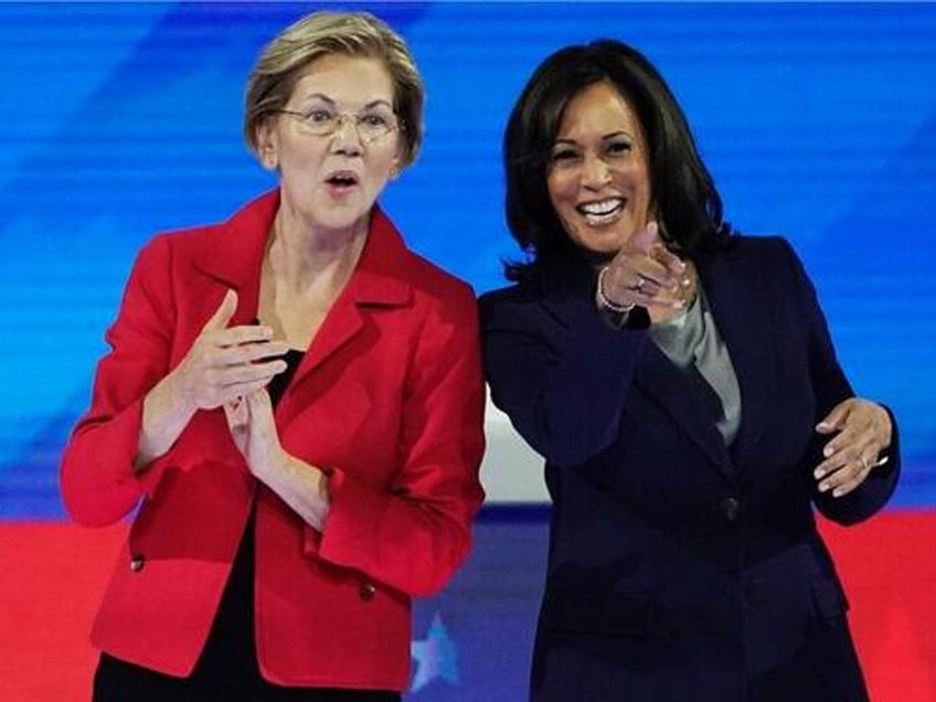 good news for republicans warren supports kamala harris if biden drops out