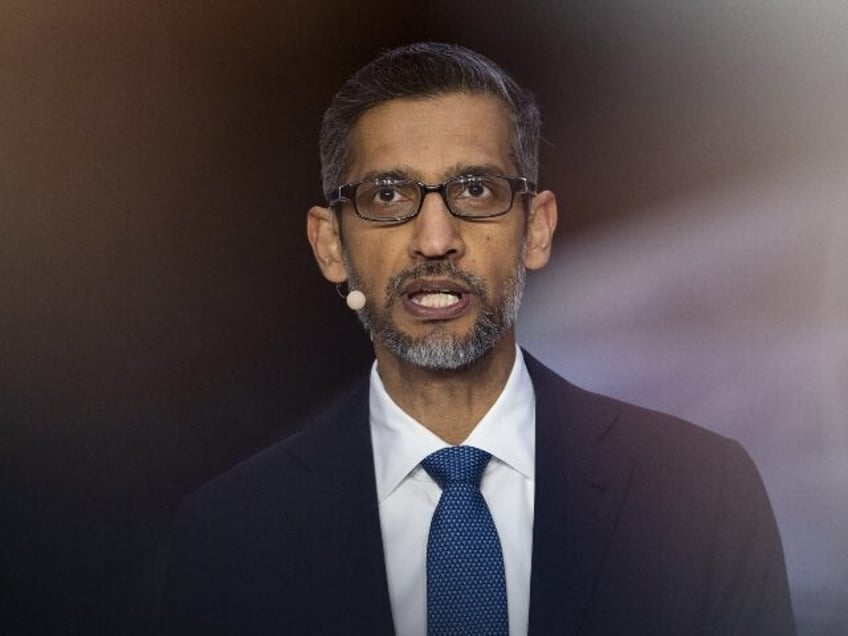 Google boss Sundar Pichai looks stunned