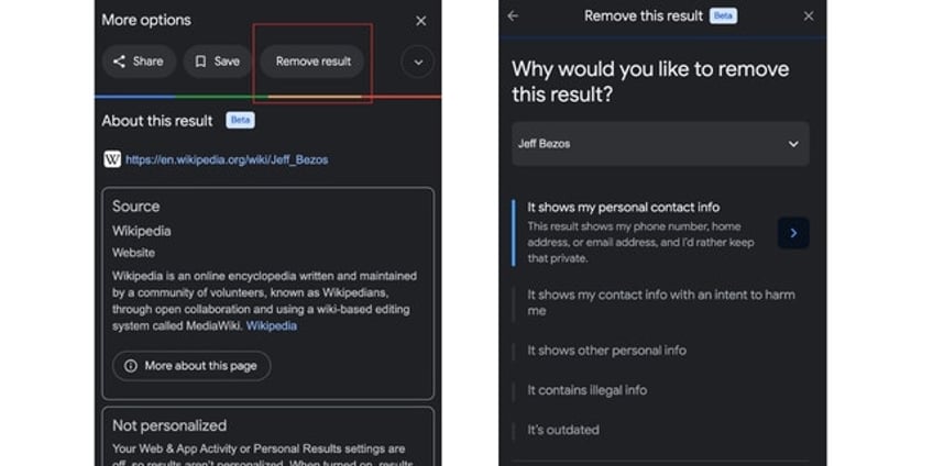googles new feature removes personal information from search results