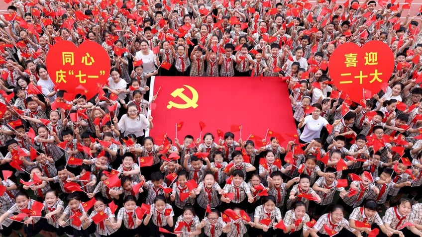 CCP rally at Chinese primary school