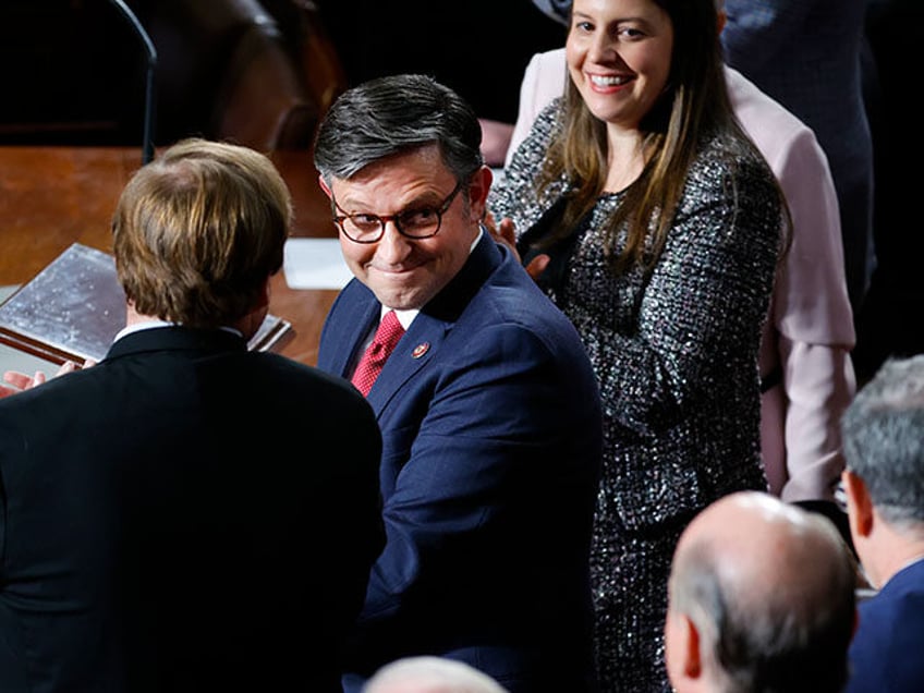 gop celebrates unanimous election of speaker mike johnson champion of our republic