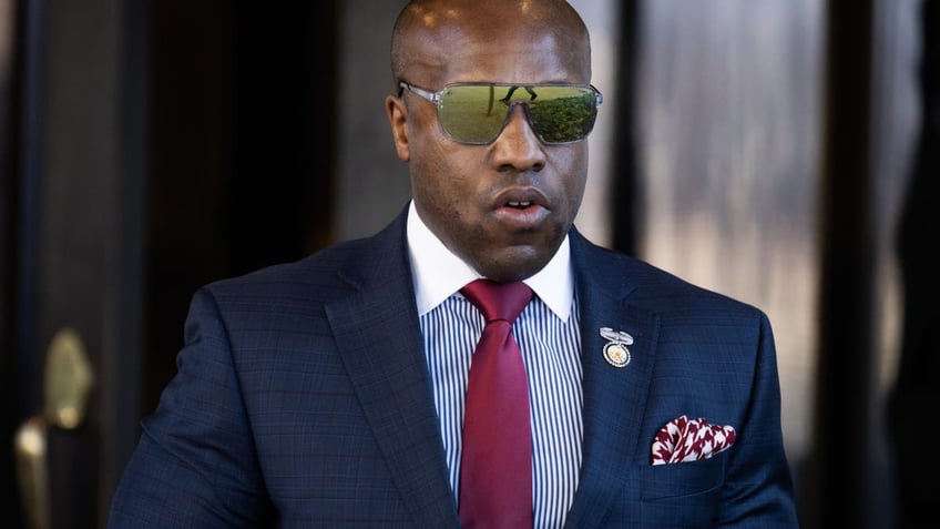 Rep. Wesley Hunt, R-Texas, leaves a meeting of the House Republican Conference at the Capitol Hill Club on Wednesday, January 22, 2025.