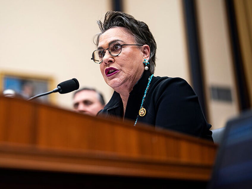 Representative Harriet Hageman, a Republican from Wyoming, speaks during a House Judiciary