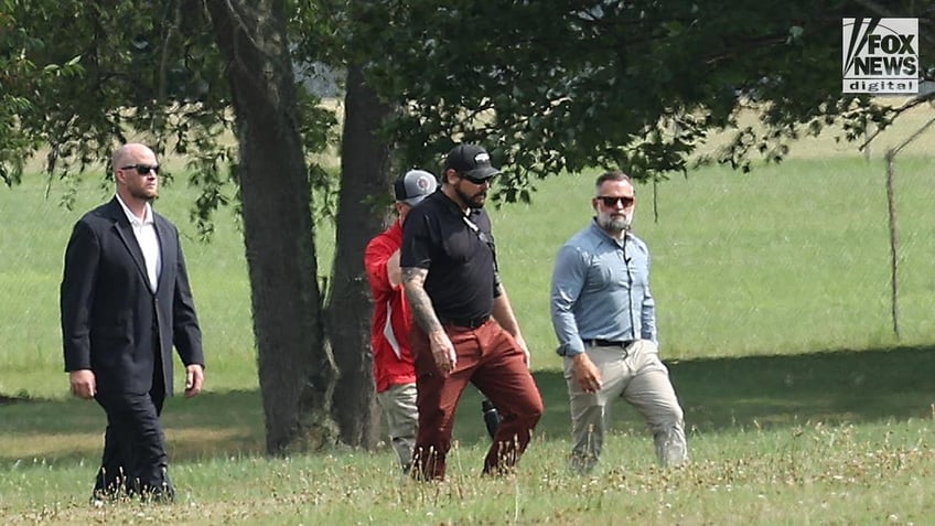 Rep. Cory Mills and Eli Crane tour the site of Trump assassination attempt