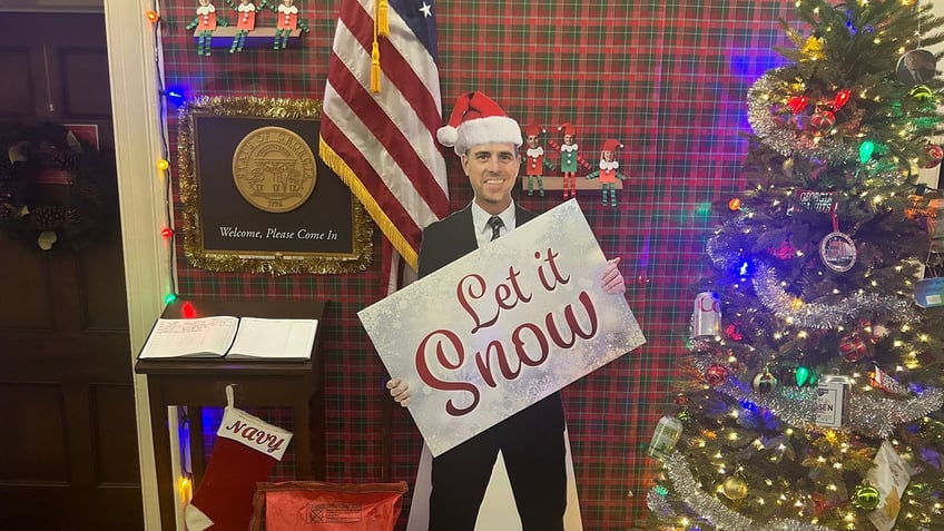 gop rep collins assembles christmas display poking fun at biden