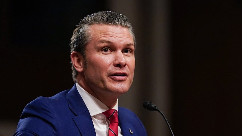 Pete Hegseth, US President-elect Donald Trump's nominee for Defense Secretary, testifies during his confirmation hearing before the Senate Armed Services Committee on Capitol Hill on January 14, 2025 in Washington, DC. 