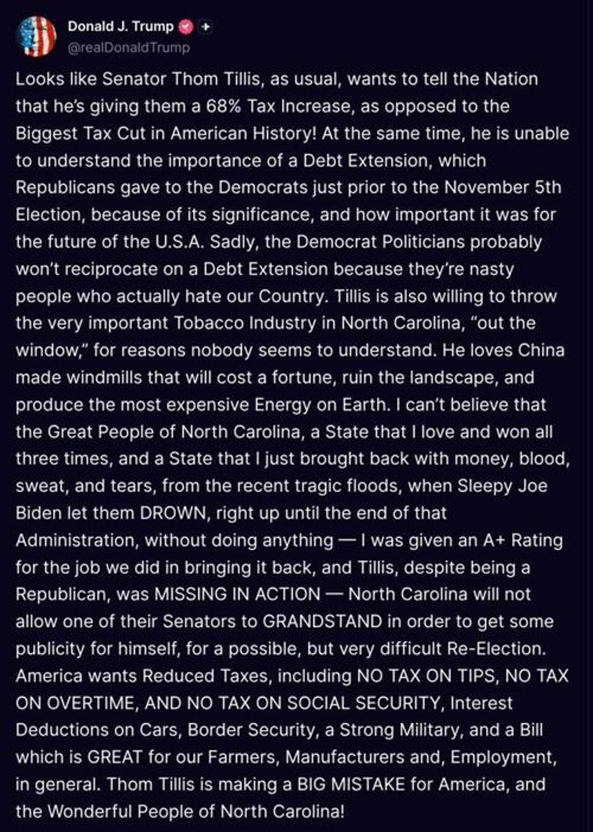 gops thom tillis rage quits senate will not seek re election amid political theatre and hypocrisy