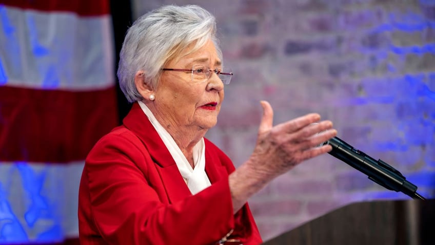 Alabama Gov. Kay Ivey speaks to supporters