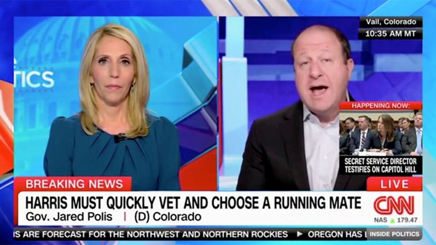 Gov. Jared Polis and Dana Bash